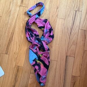 Miaou Vibrant Pink and Blue Swimsuit